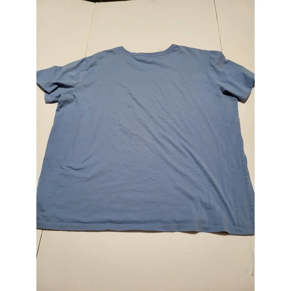(#17) Polo By Ralph Lauren Polo V Neck T- Shirt Blue Short Sleeve Size Men's XXL
